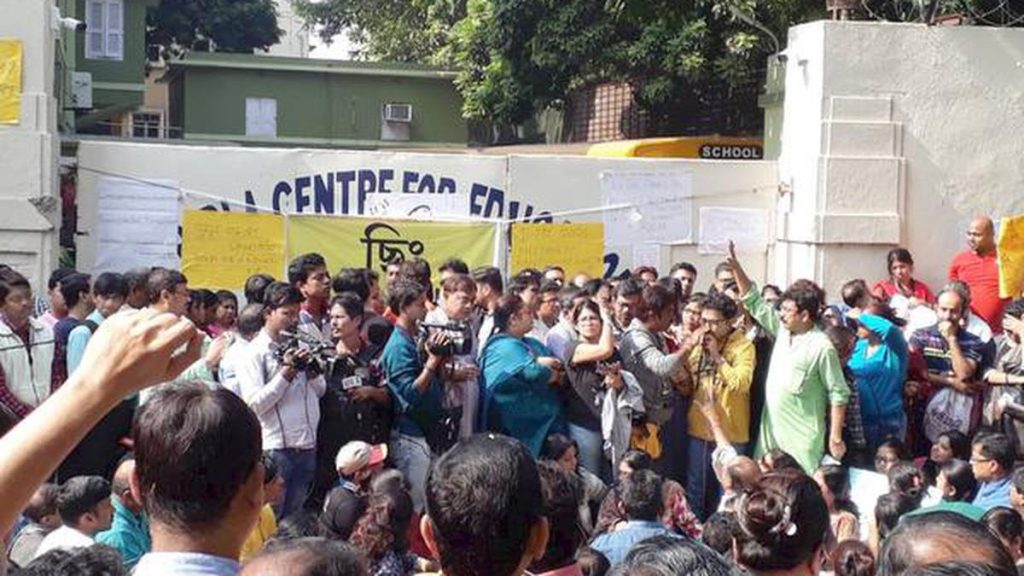Kolkata school suspends classes, parents agitate